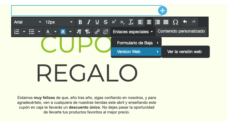 Inserta enlaces especiales en tus campañas de email marketing - SMSLEE